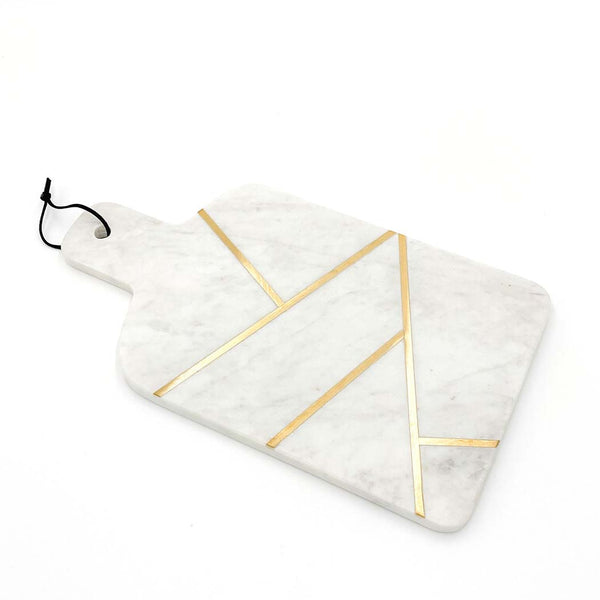 CLINQ Marble Brass Paddle Cheese Board