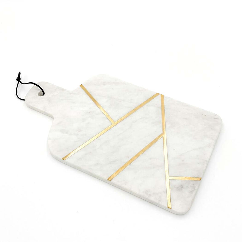 CLINQ Marble Brass Paddle Cheese Board