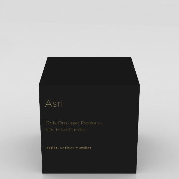 candle - asri - cedar, vetiver + amber