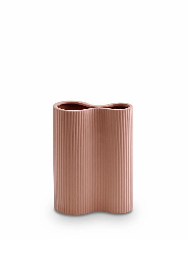 Ribbed Infinity Vase Small | Ochre
