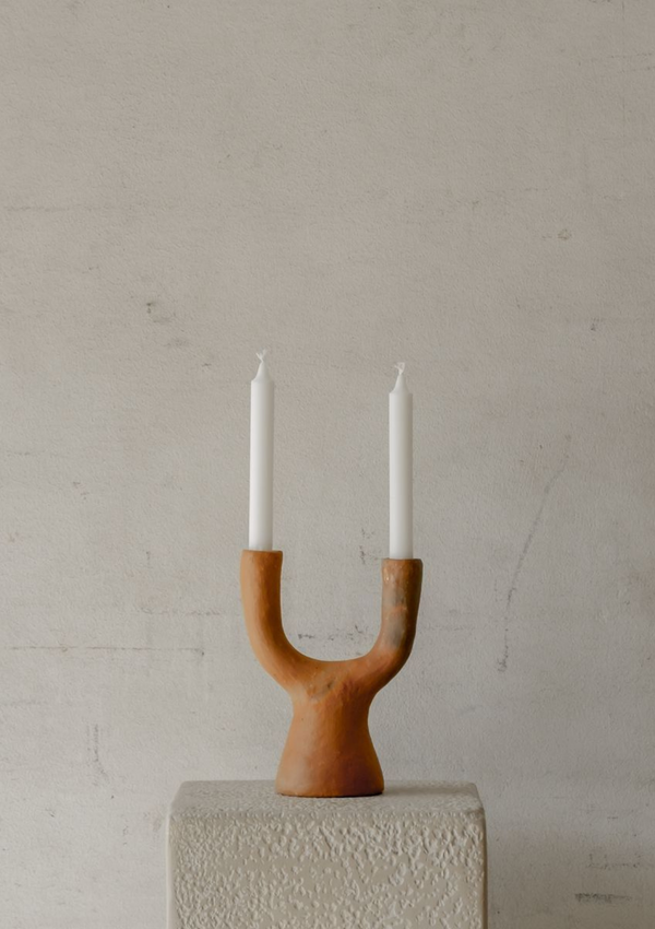 Hugo Candle Holder | Terracotta