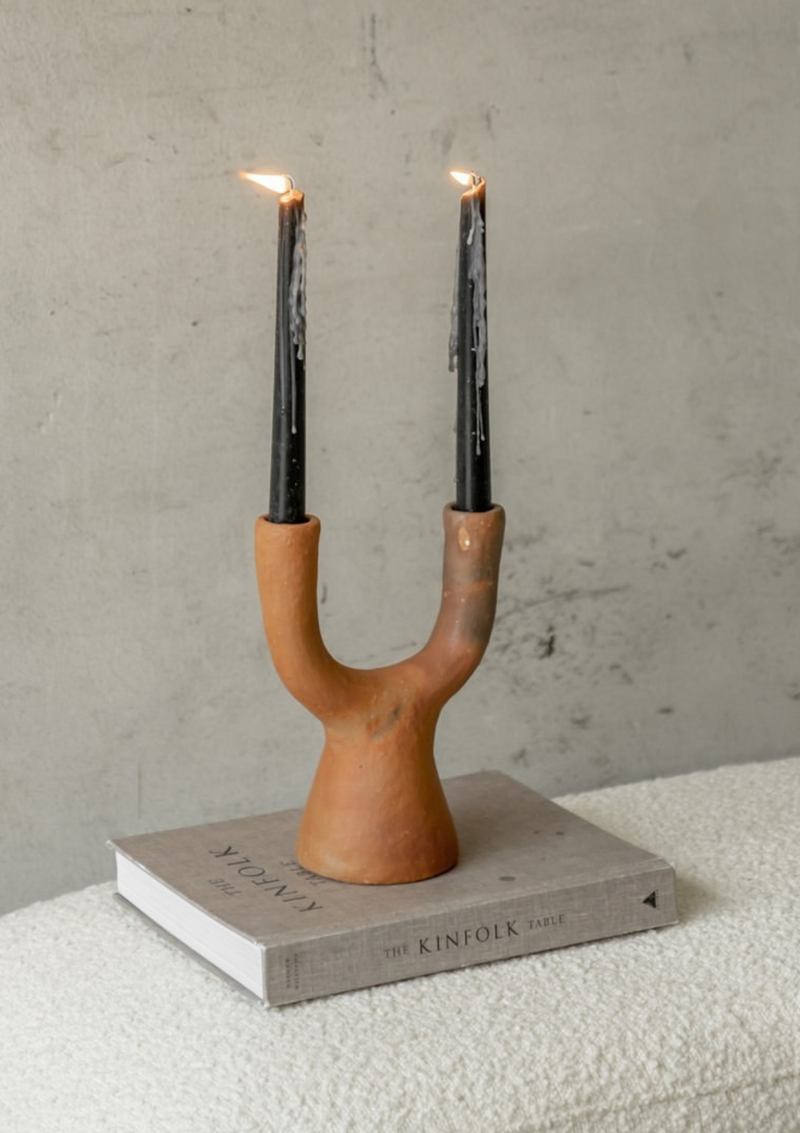 Hugo Candle Holder | Terracotta