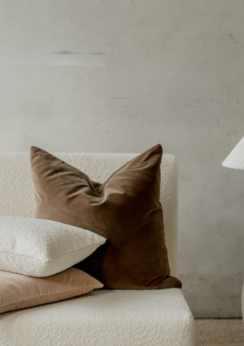 Felix Velvet Cushion Cover | English Breakfast