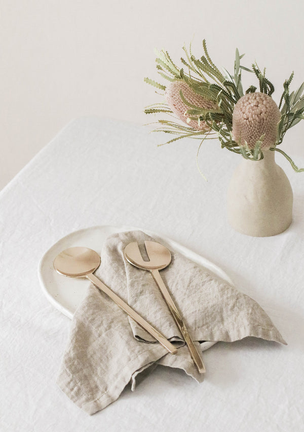 Forager Brass Salad Servers