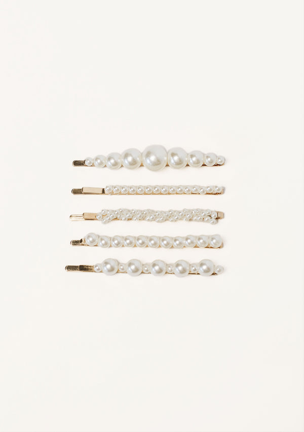 Henrietta Pearl Hair Slide Set