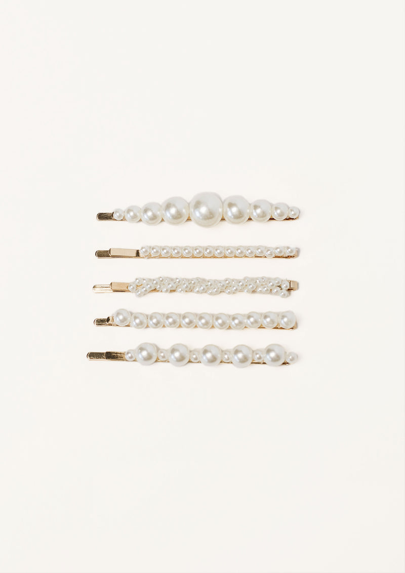 Henrietta Pearl Hair Slide Set
