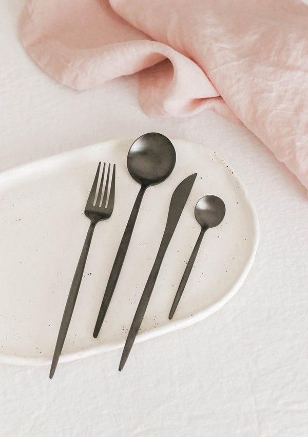 Kyoto Cutlery Set Matte Black