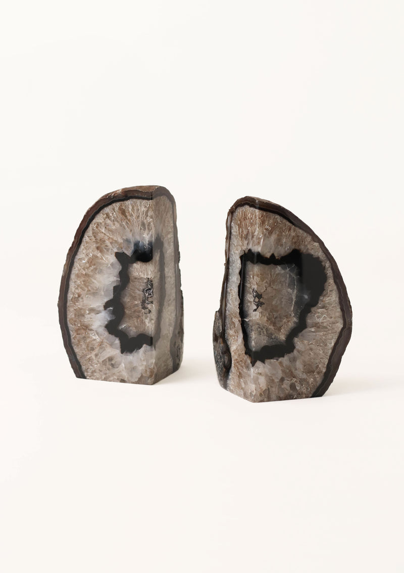 Natural Agate Book Ends  Eye of Tiger