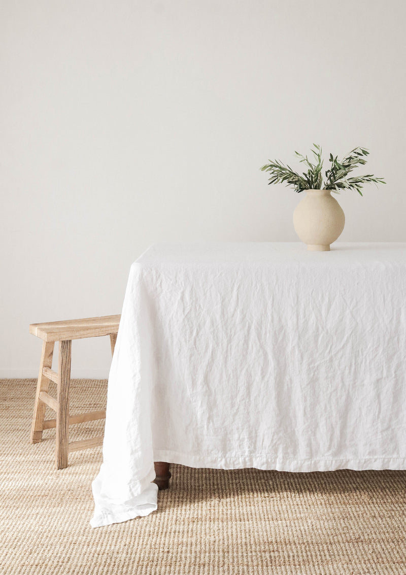 Linen Me Linen Tablecloth Optical White