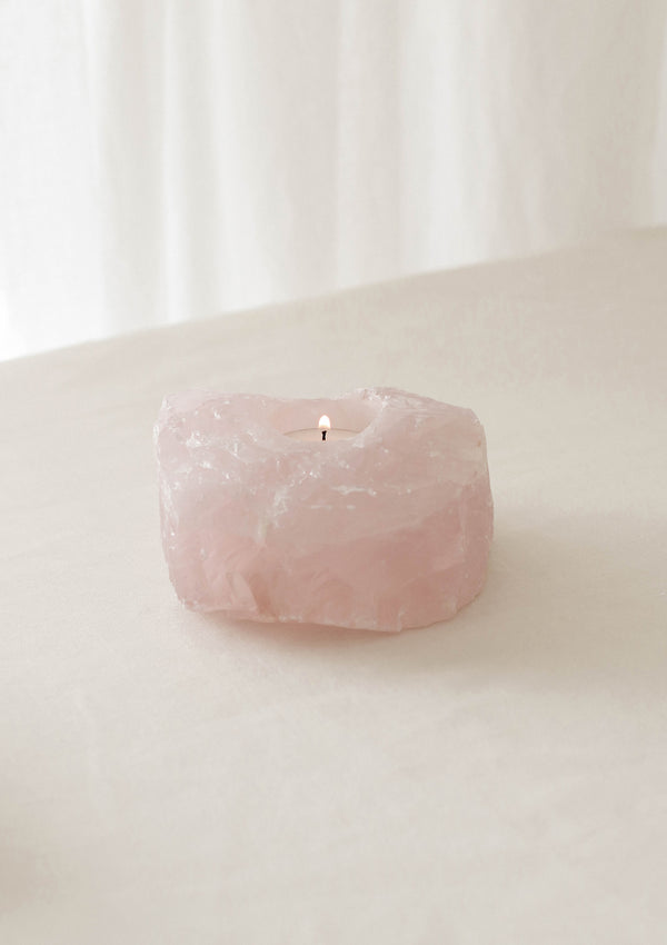 Rose Quartz Tea Light Holder