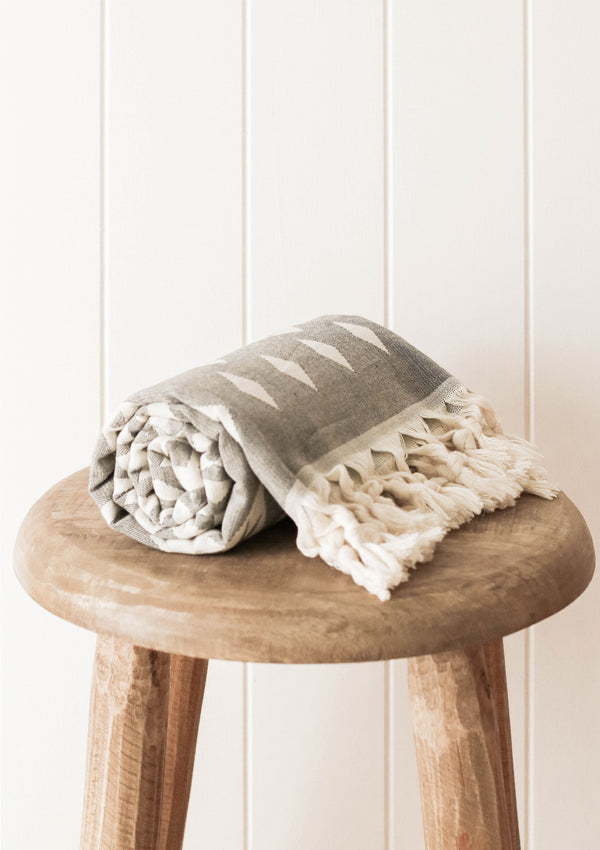 Turkish Cotton Towel Charcoal Sultan