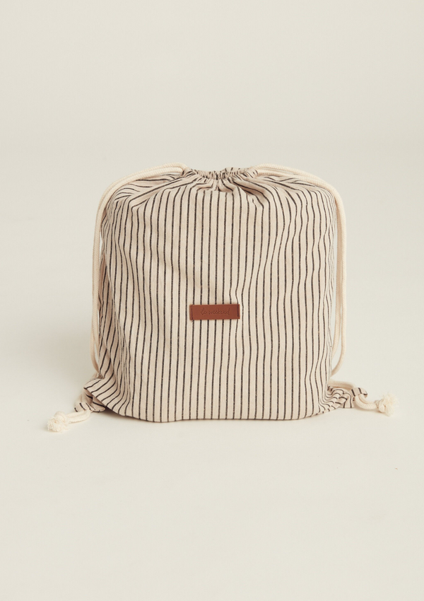 Linen Picnic Rug | French Pinstripe