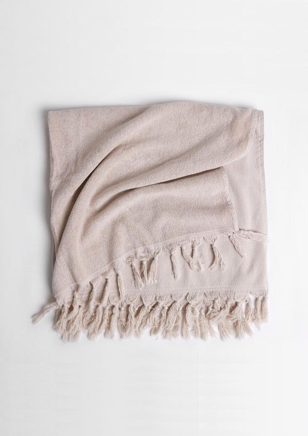 Vintage Wash Cotton Bath Towel | Clay