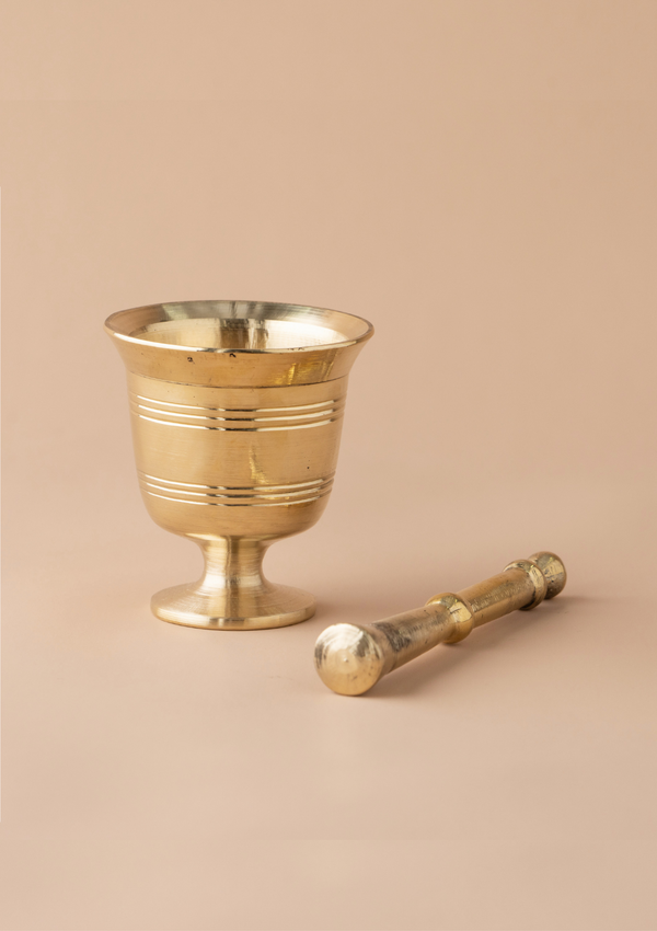 Brass Mortar and Pestle