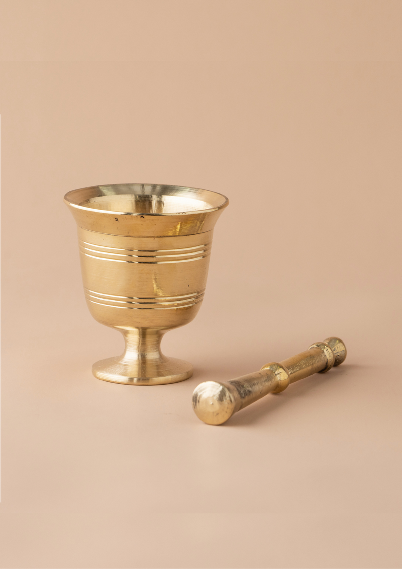 Brass Mortar and Pestle