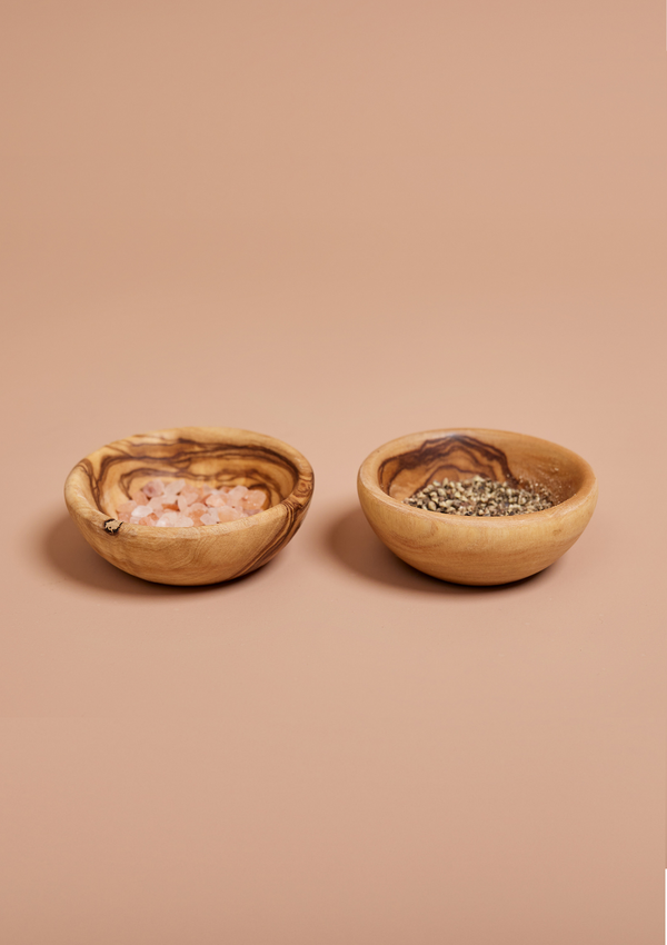 Olive Wood Salt and Pepper bowls