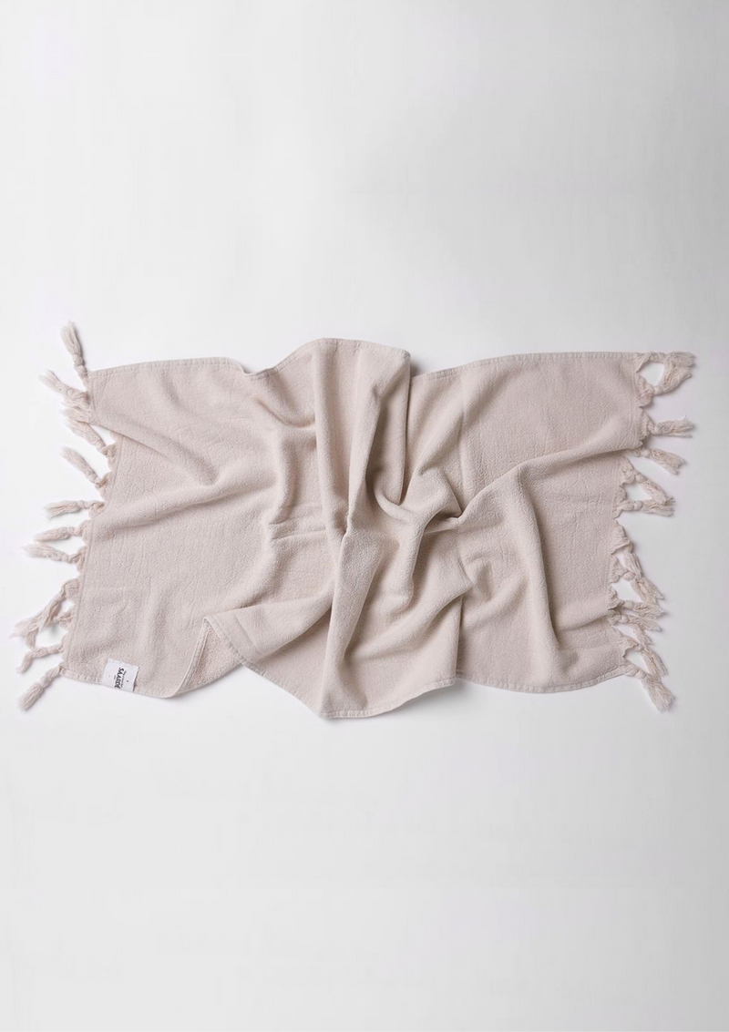 Vintage Wash Cotton Hand Towel | Clay