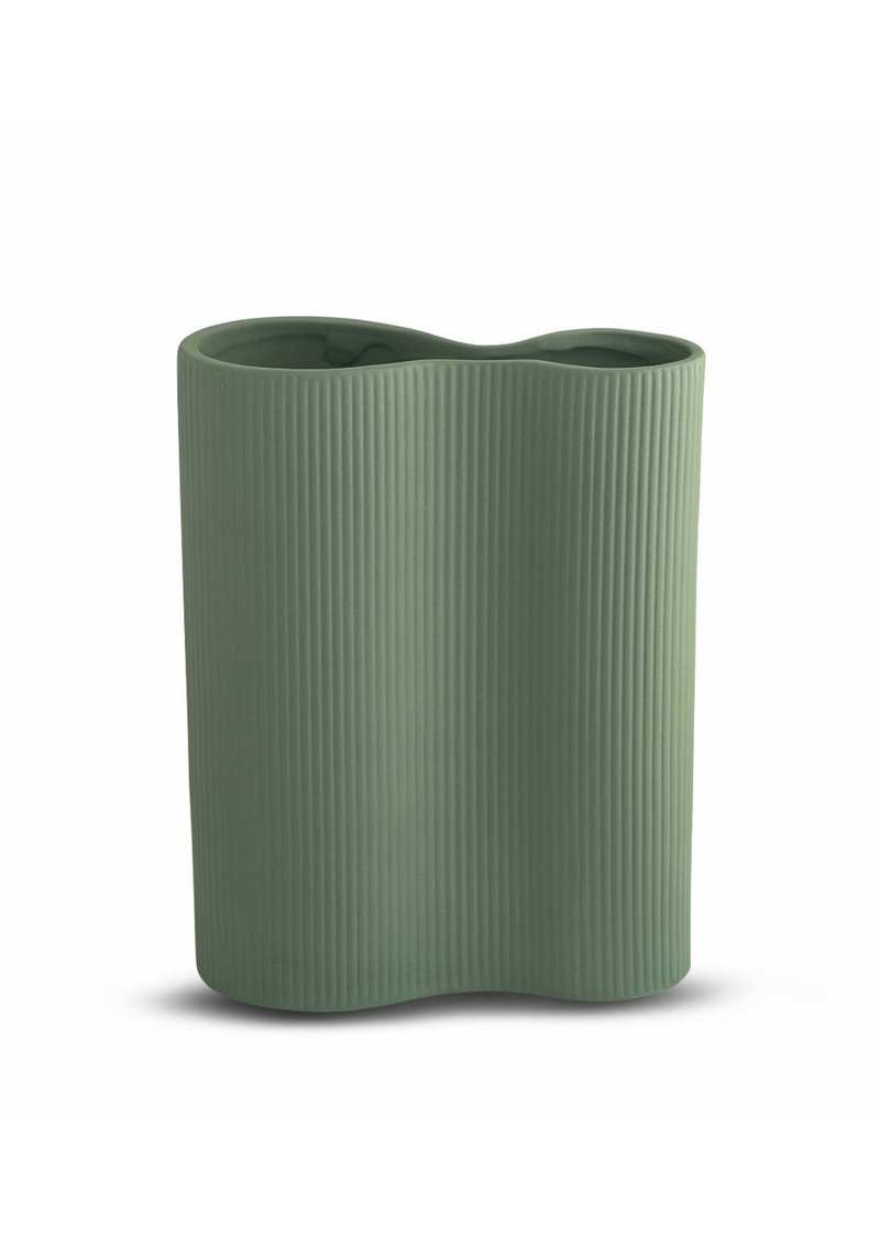 Ribbed Infinity Vase | Sage